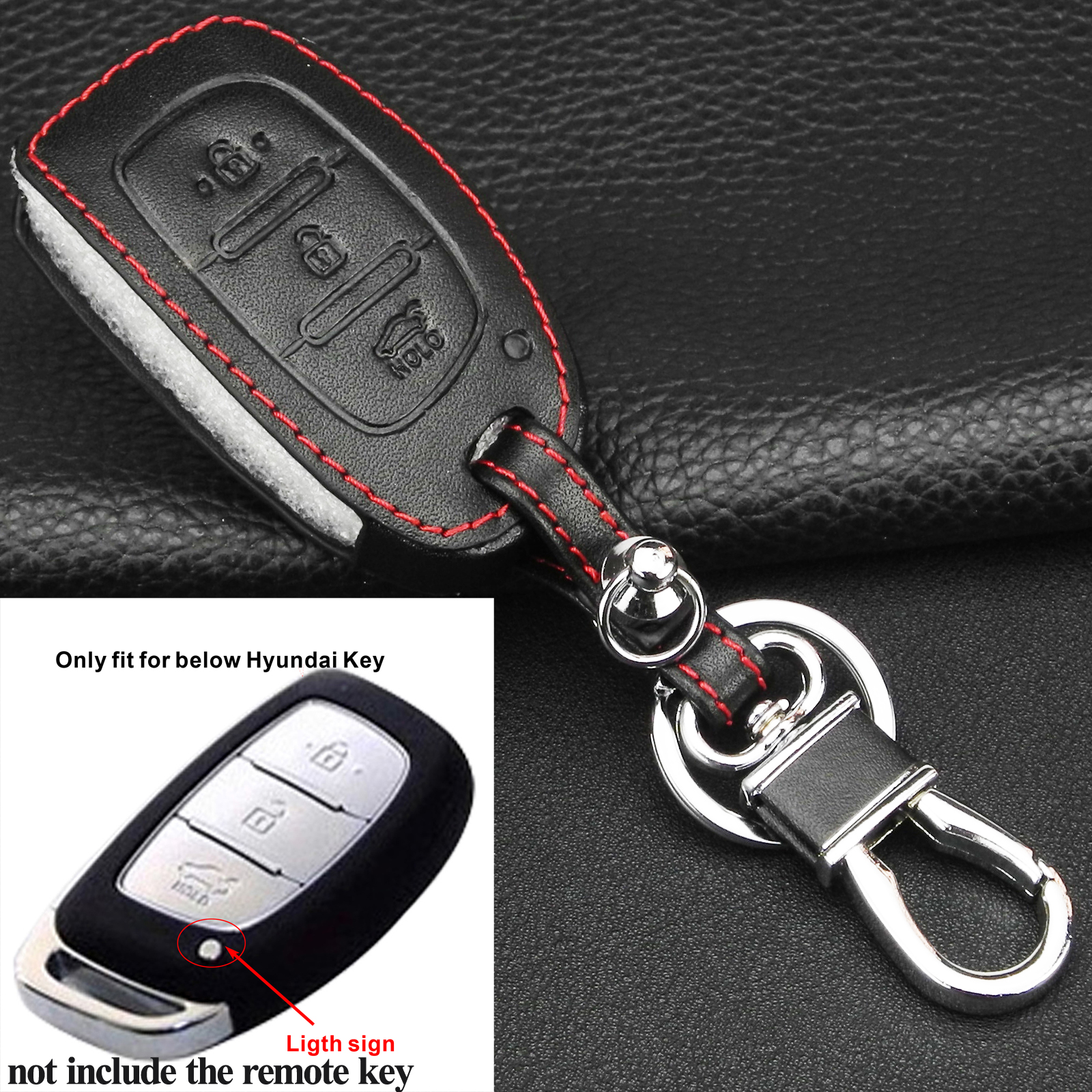 maizhi 3 Buttons  Verna Elantra  Key Case ǥ Ʈ Ʈ 谡  о  Ű Ŀ Ÿϸ/maizhi 3 Buttons Leather Car Key Case Cover for Hyundai Verna